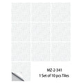 Set of 10 PVC removable wall stickers in 10x10cm and 15x15cm sizes, anti-fouling and anti-mildew, fashion simplicity style