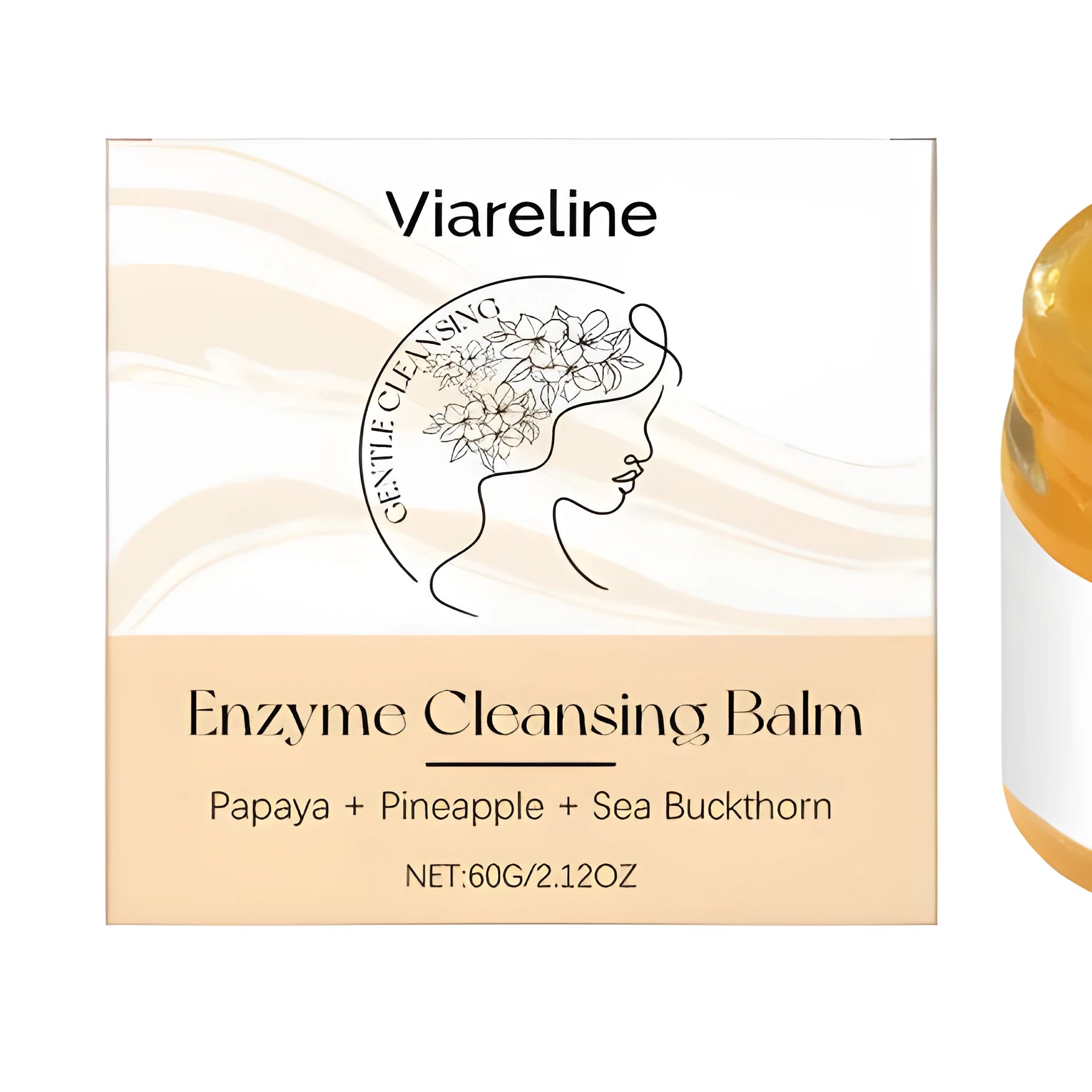 60g tube of deep cleansing makeup remover cream with coconut oil and fruit enzyme formulation