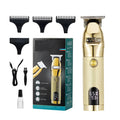 LCD digital display metal hair clipper in V-275 Gold with three limit combs and accessories