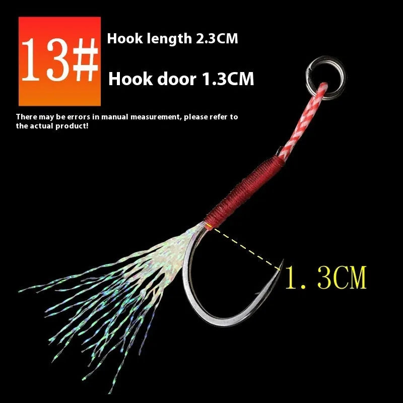 Bright wire iron plate single fishing hook for boat and sea fishing, showing hook point and size variations.