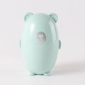Washable reusable lint remover roller in green colour with ABS plastic body and silicone adhesive roller.