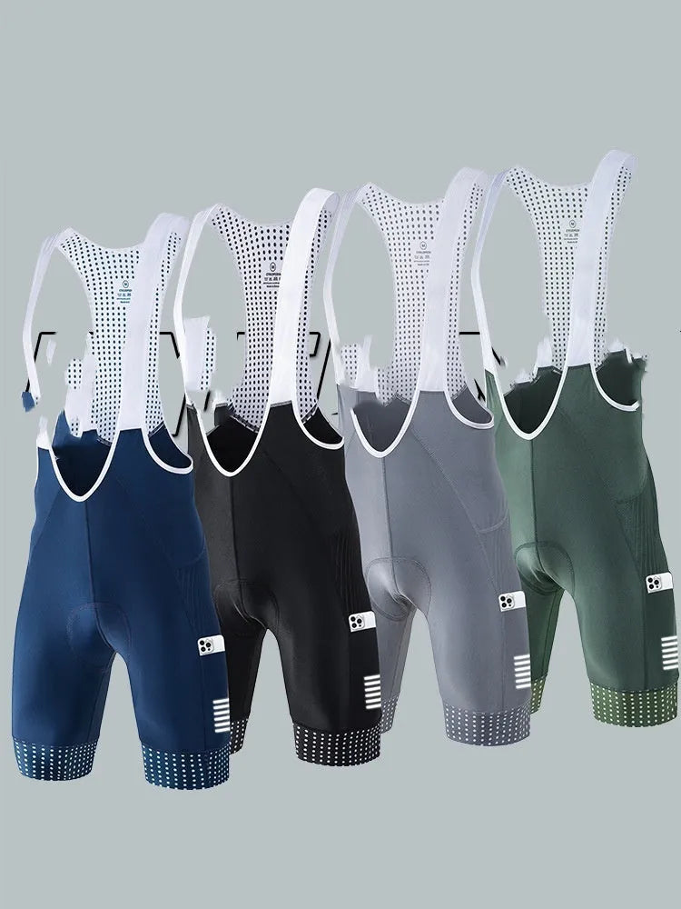 CYKBIKE men's suspender cycling shorts in polyester fabric for summer road bike riding