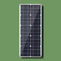 30W semi-flexible solar charging panel with USB output for outdoor device charging