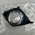 Black RAV4 front bumper fog light protection covers for driver and passenger sides