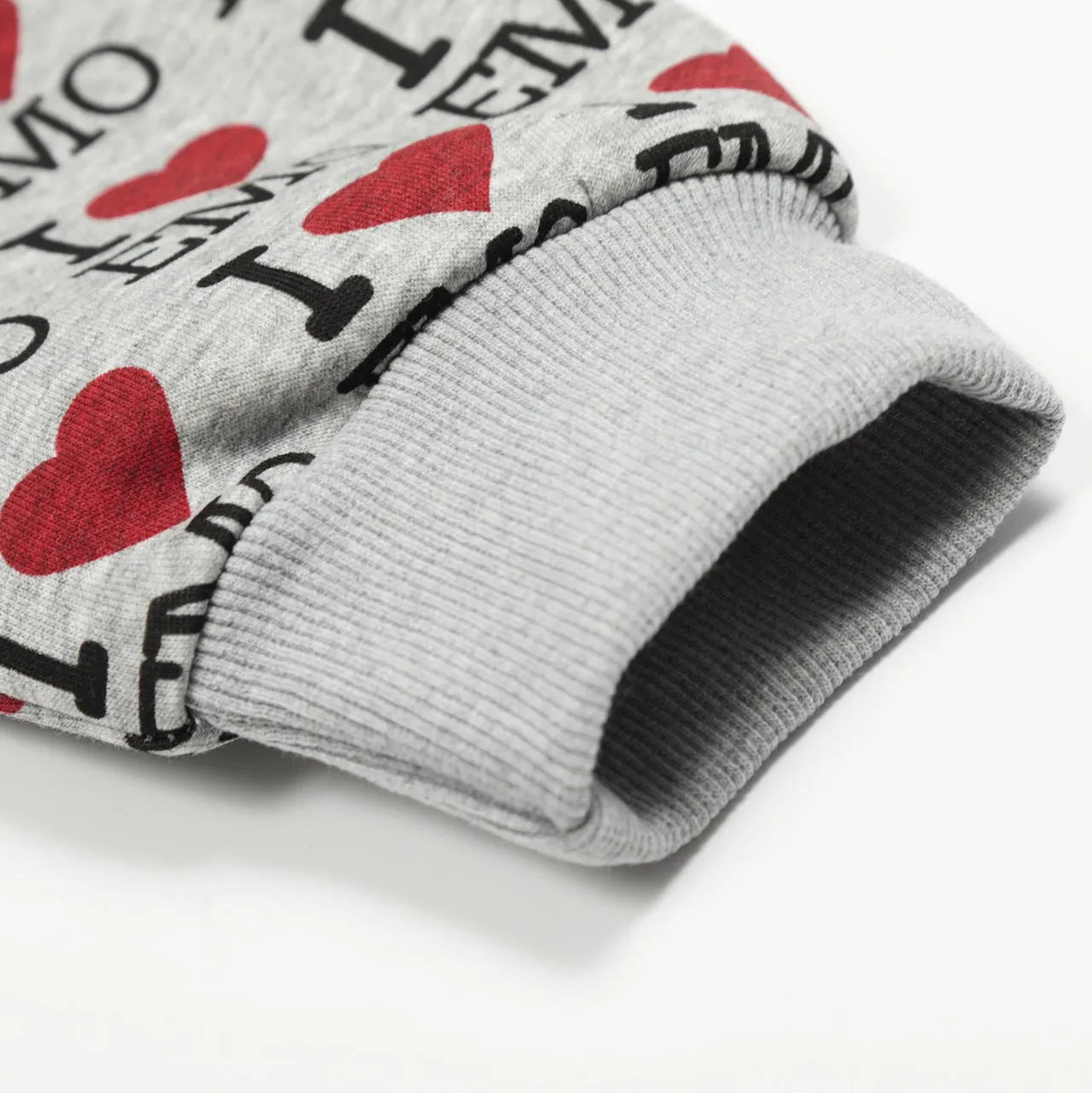 Women's melange grey retro pattern hooded cardigan with long sleeves in cotton blend fabric