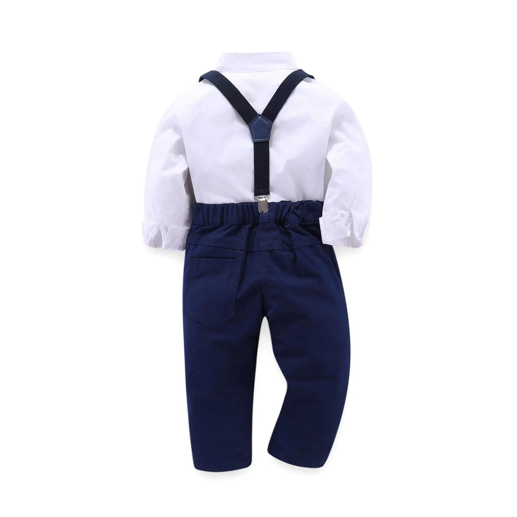 Blue boys formal suit with blazer for children heights 90-130cm European style