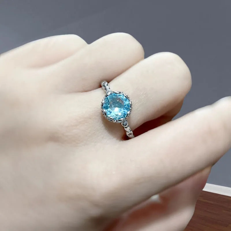 Fashion female zinc alloy ring with zircon creative personality design available in sizes 6 to 10
