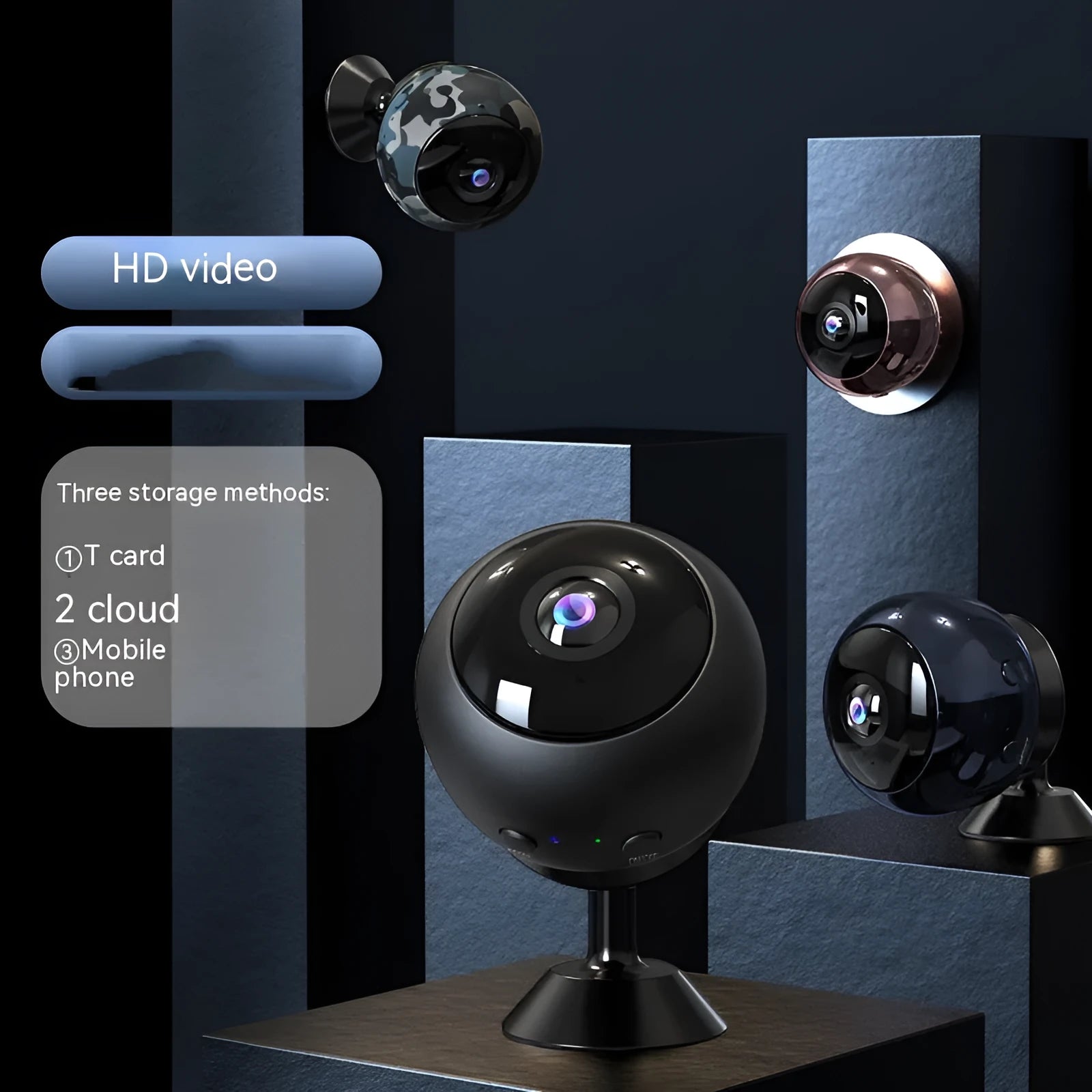Wireless WIFI surveillance camera with 1080p resolution and 3.6 degree lens