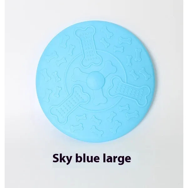 Plastic dog Frisbee toy in multiple colours for outdoor fetch play