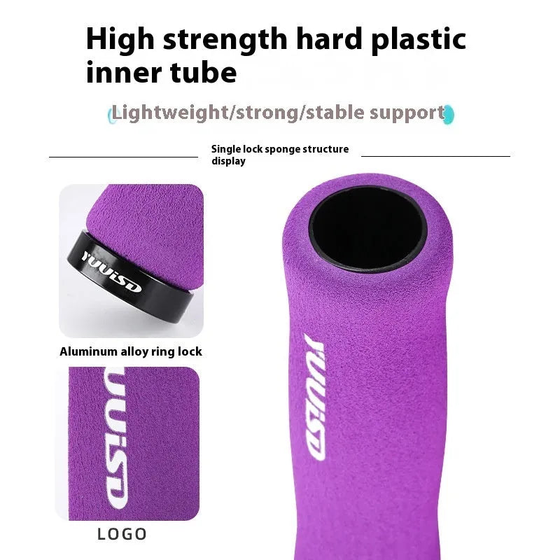 Pair of soft sponge mountain bike handlebar grip covers in chosen colour, weighing 41g.