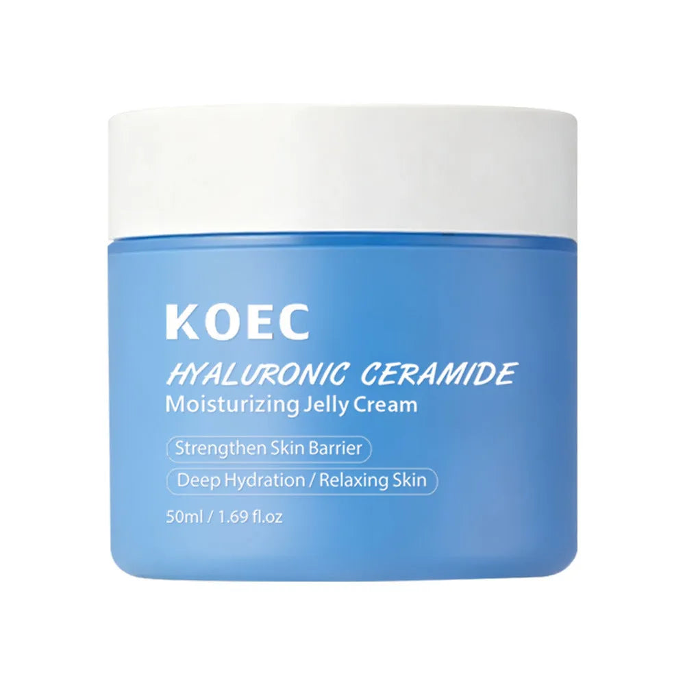 Hyaluronic Acid Moisturizing Blue Jelly Cream 50g tub in no-spoon format for daily face care
