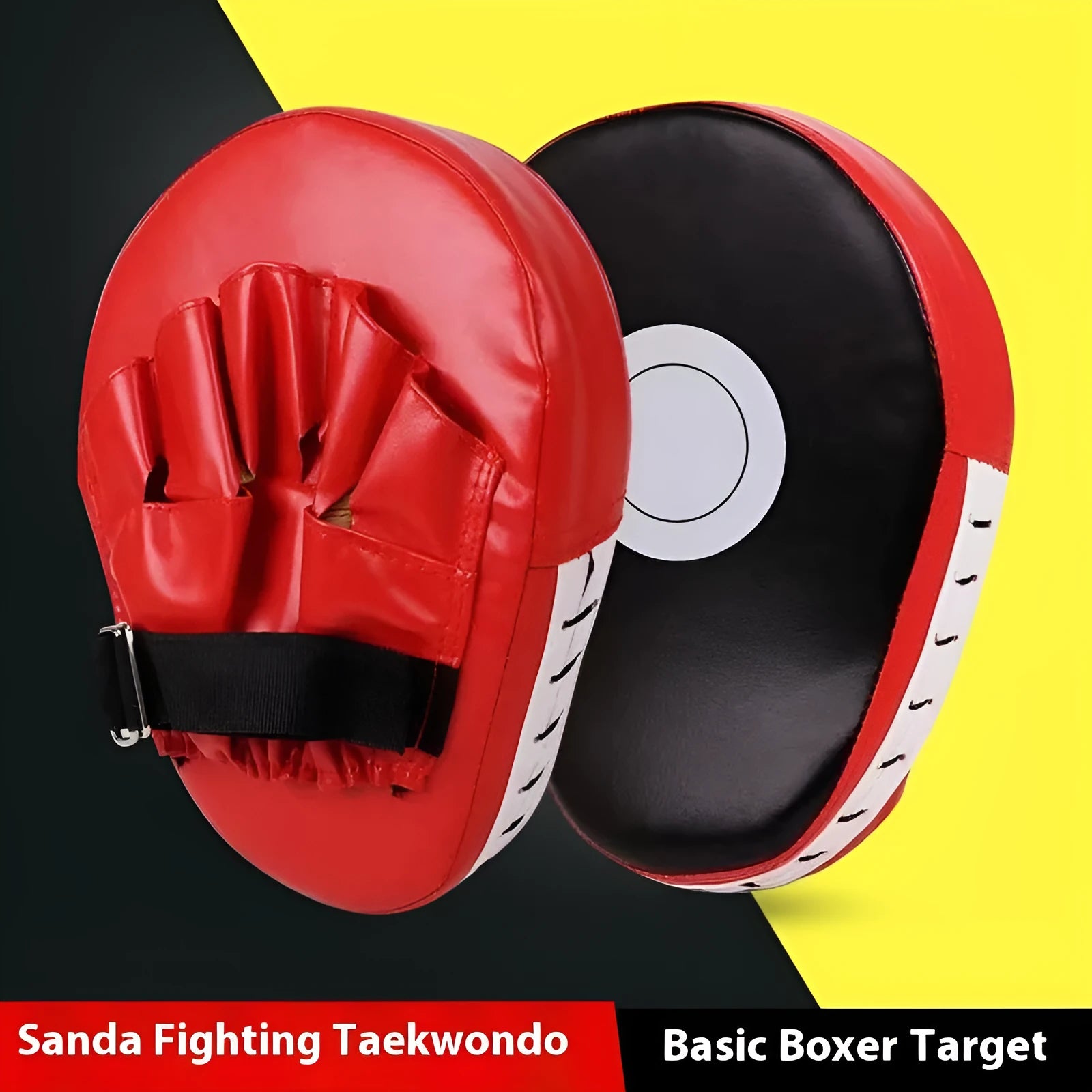 Vertical boxing target punch mitts for Sanda Muay Thai training with coloured edge options