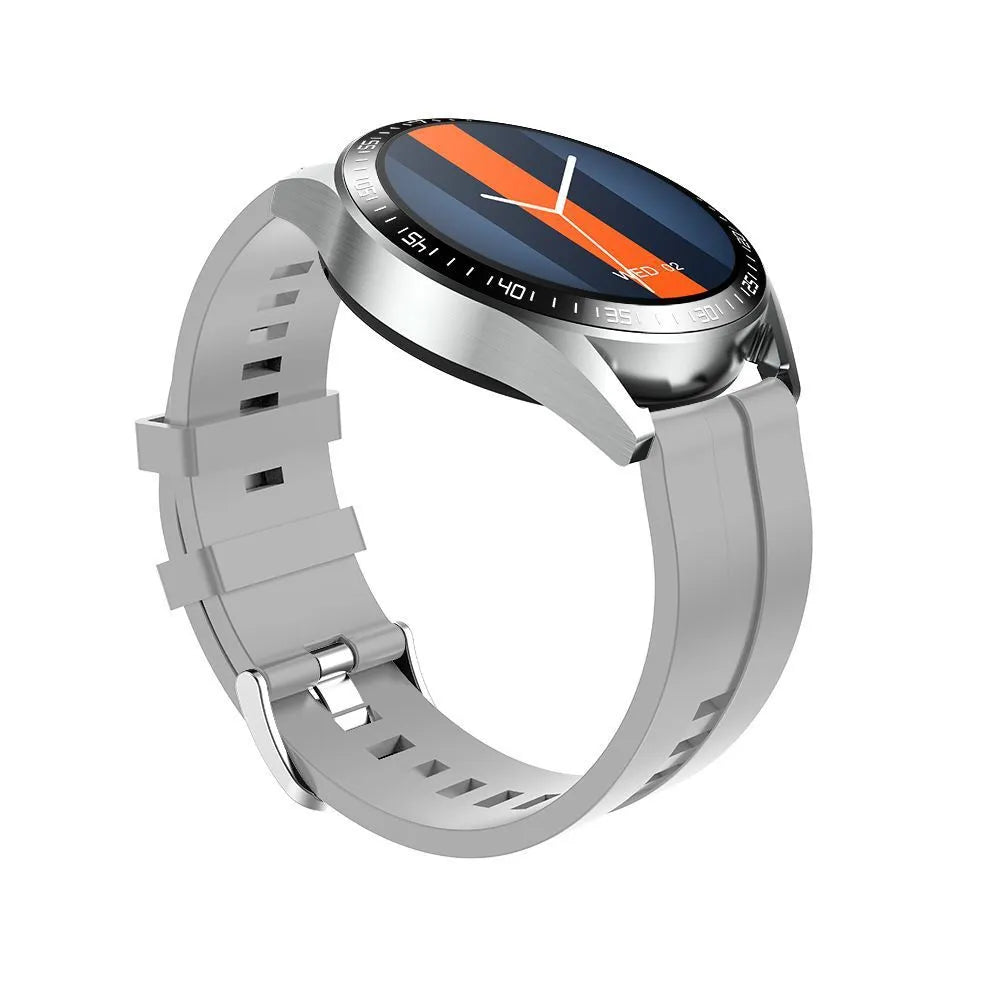 Black GS3 Max smartwatch with silicone strap showing health metrics on IPS screen.