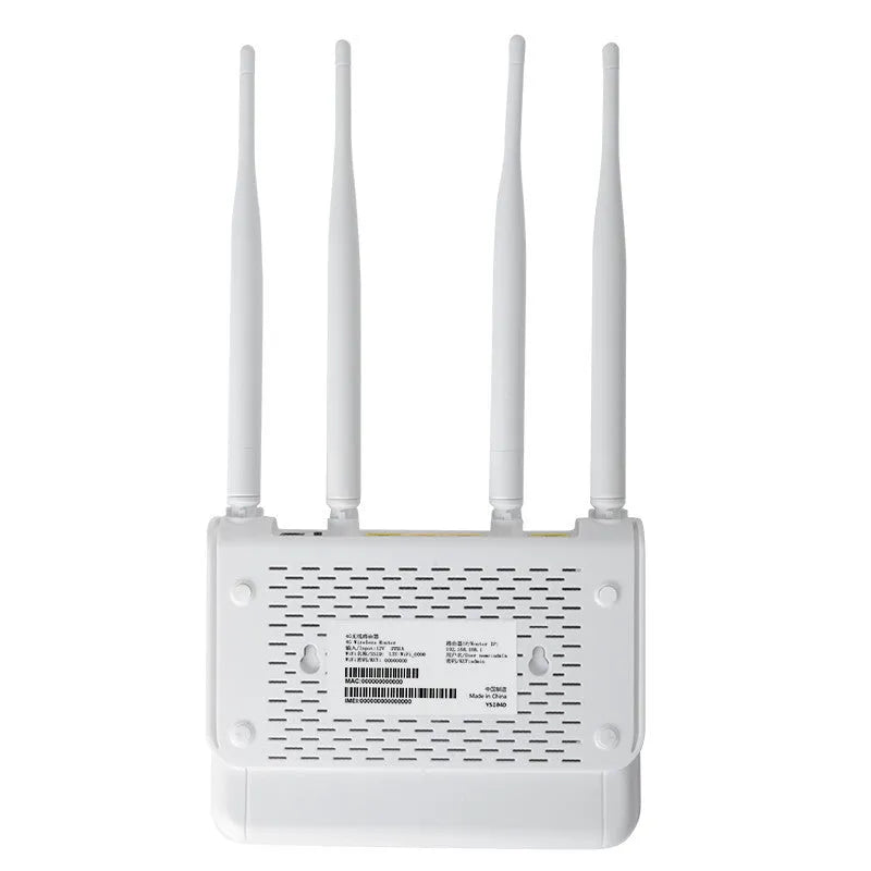 CPE210 4G LTE wireless router in white with EU plug, compact 24.3x14.6x5.5cm