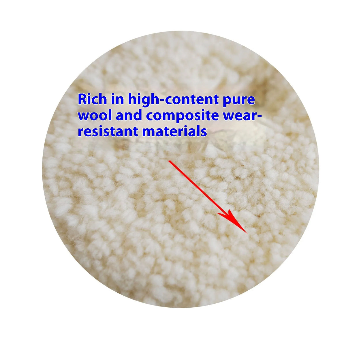 8-inch double-sided pure wool polishing wheel with M16 aperture for car paint mirror finishing