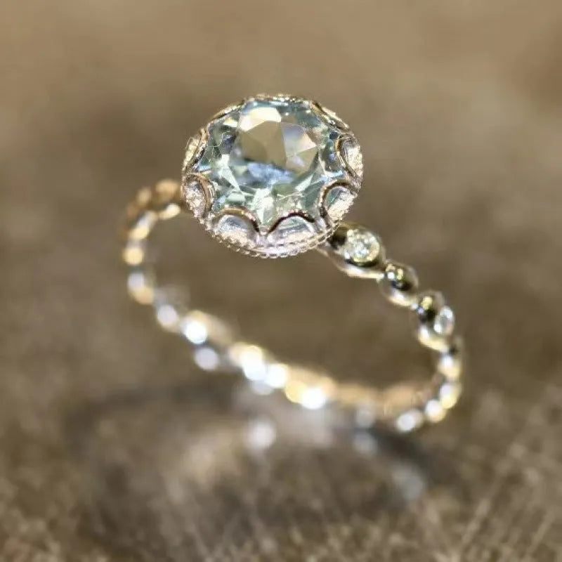 Fashion female zinc alloy ring with zircon creative personality design available in sizes 6 to 10