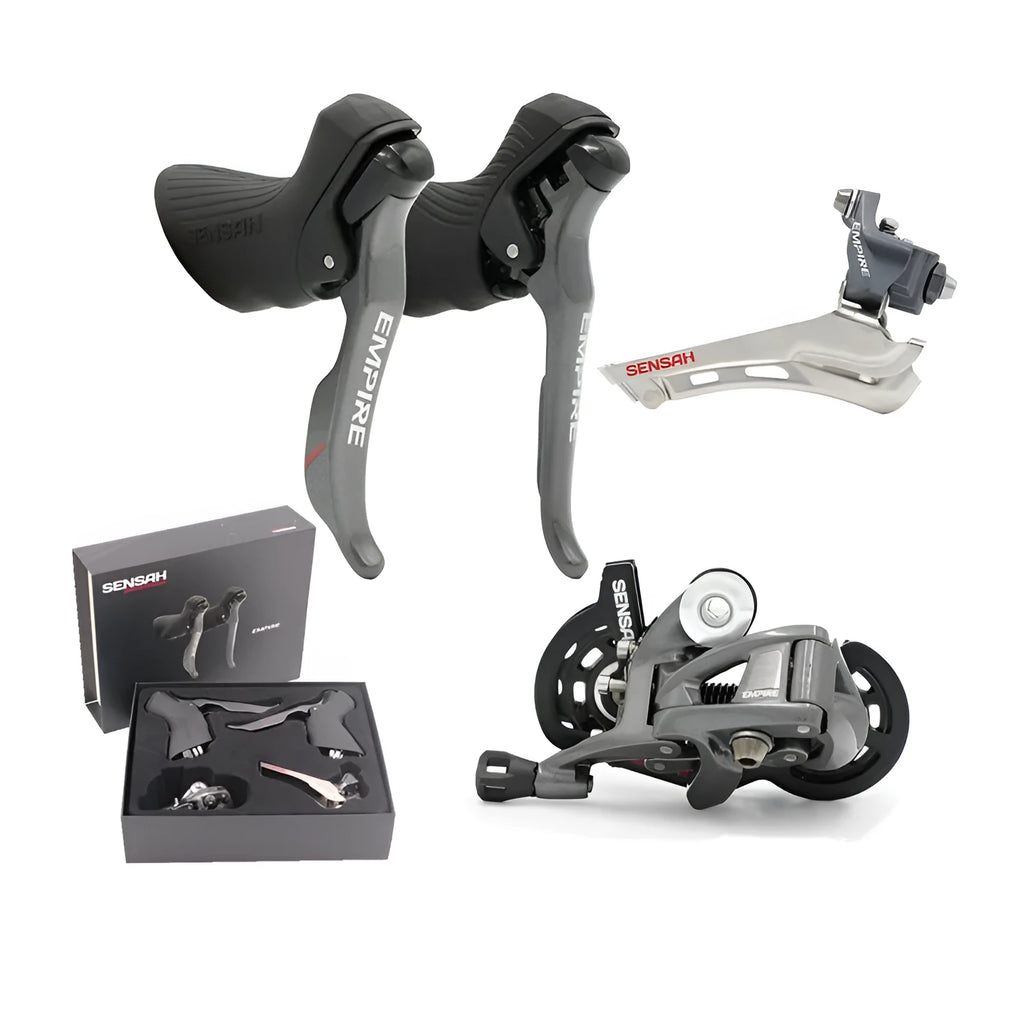 Shimano-compatible road bike transmission kit with aluminium alloy hand change and dials