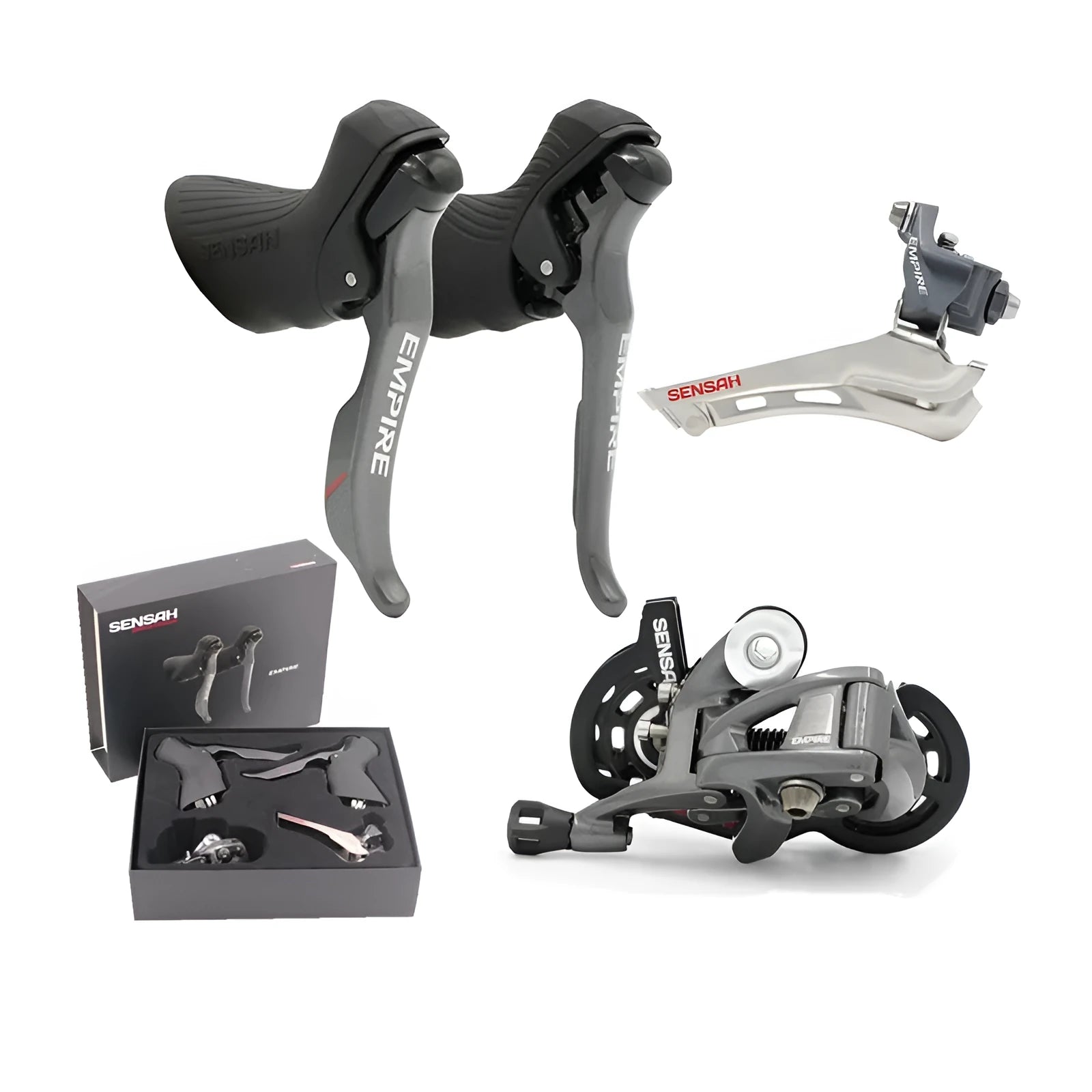Shimano-compatible road bike transmission kit with aluminium alloy hand change and dials