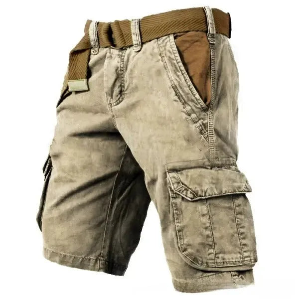 Men's loose-fit casual shorts with 3D digital printing design in cotton-polyester fabric