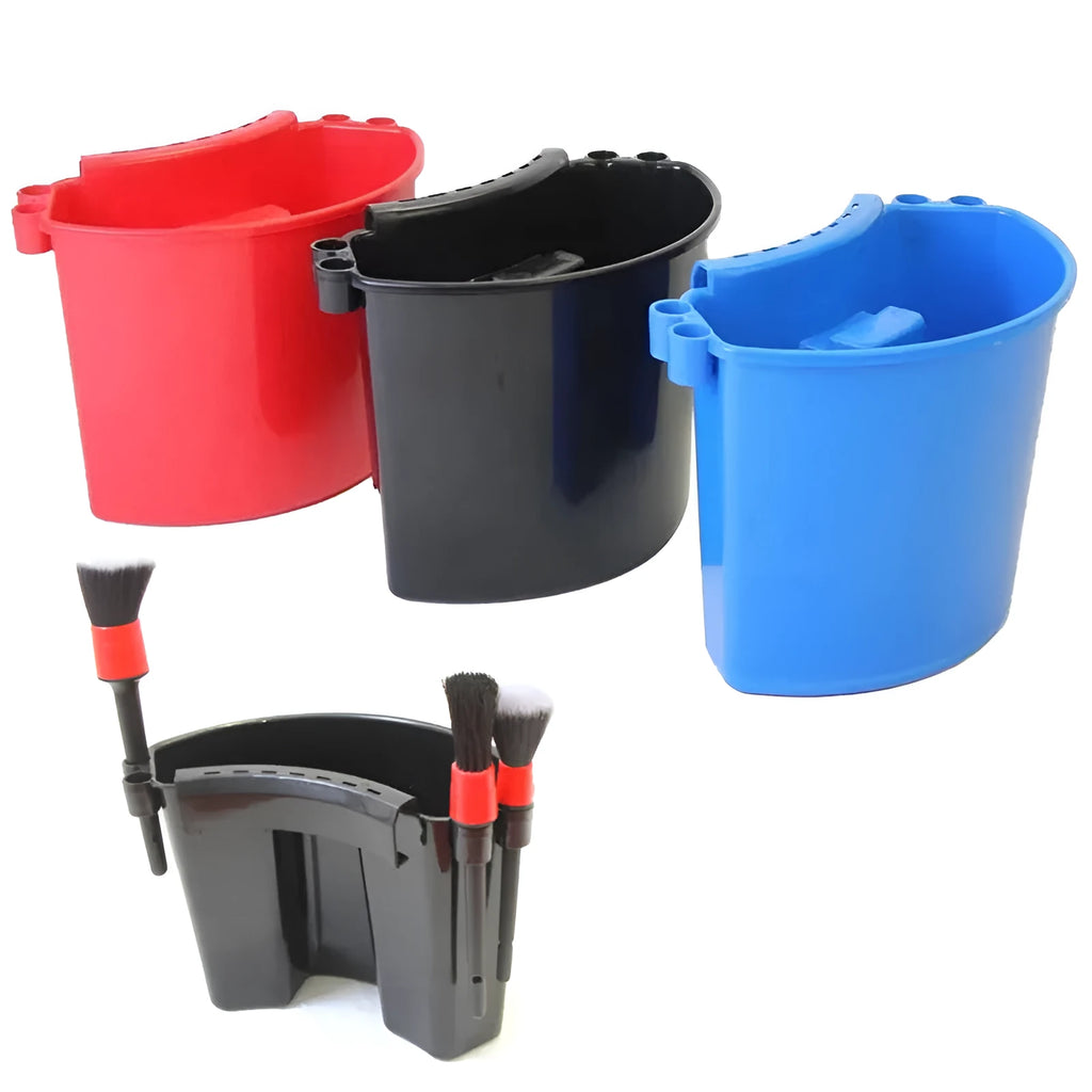 PP plastic car wash bucket with reinforced handle in choice of colours