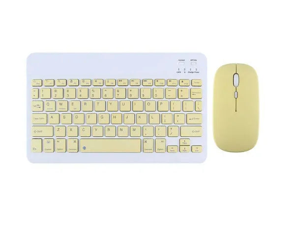 Girls Bluetooth keyboard in Lavender colour on a desk next to a tablet
