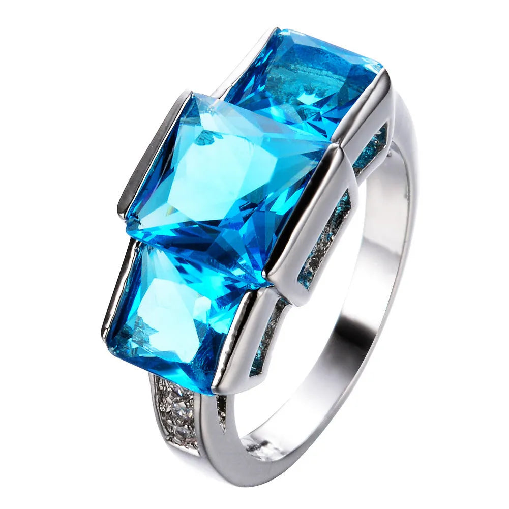 Copper electroplated ring ornament in various colours showing geometric metal design