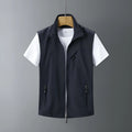 Men's rabbit fur hooded vest in slim fit available in multiple colours