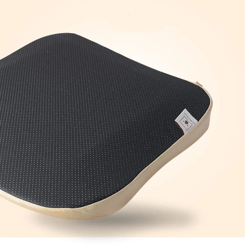 Memory foam car seat cushion in grey colour with elastic fabric surface for office chair and driving tail spine support