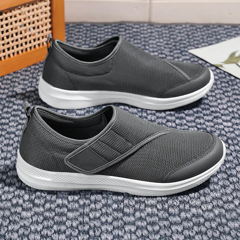 Summer outdoor walking shoes with mesh upper and Velcro closure in four colour options
