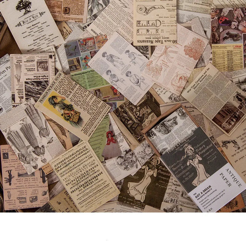 100 retro small book double-sided notes in seven vintage colour designs including Antique Paper and Blossoming Flowers
