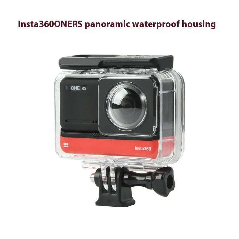 Transparent Insta360 One RS panoramic camera waterproof underwater housing case