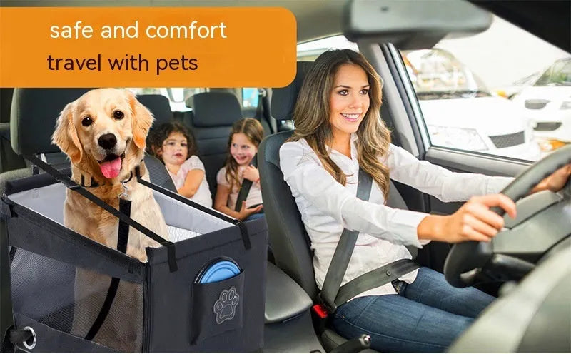 Oxford cloth dog crate pet carrier in black colour with 49x49x38 cm dimensions