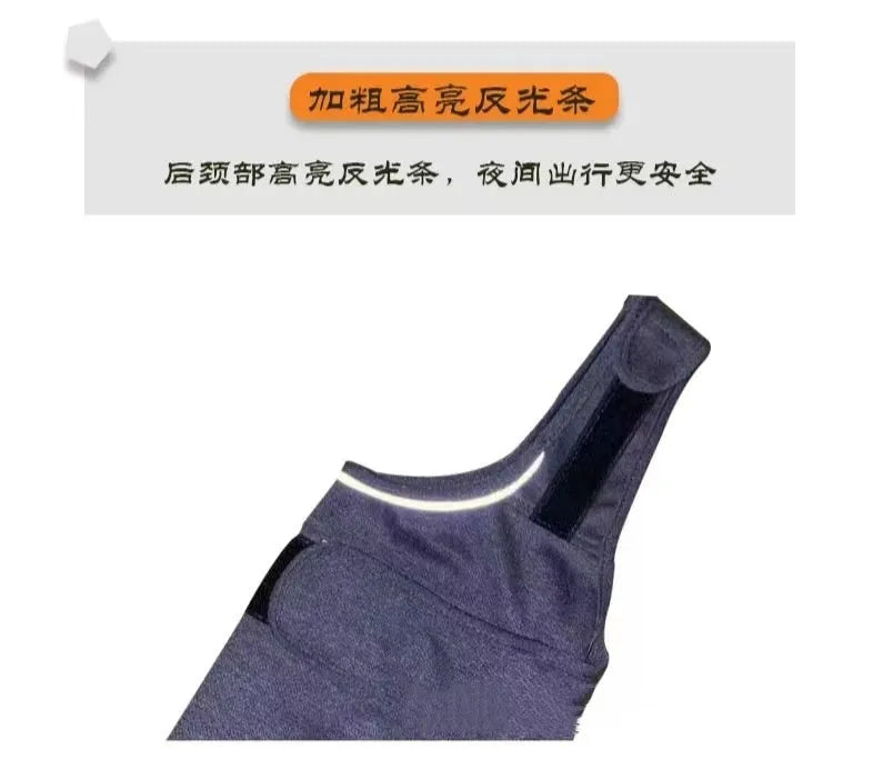 Heather grey dog anxiety jacket warm vest on a dog, showing soft fabric and snug fit.