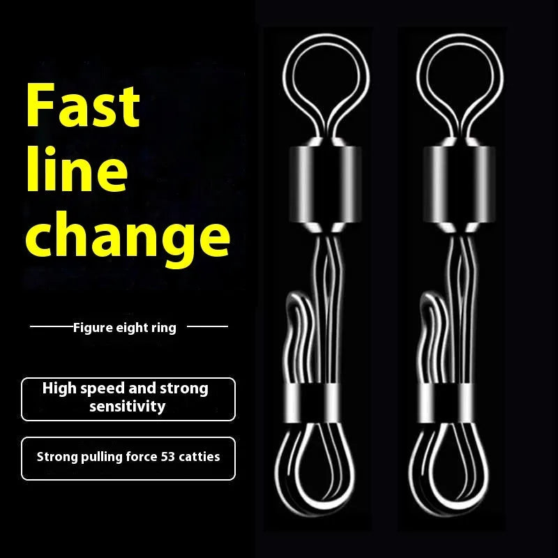 Brass quick change barrel swivel fishing clamp for fast line changes