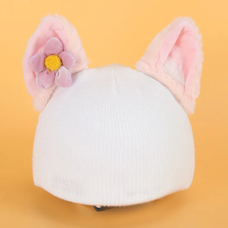 Cartoon plush fabric motorcycle helmet cover decorative accessory