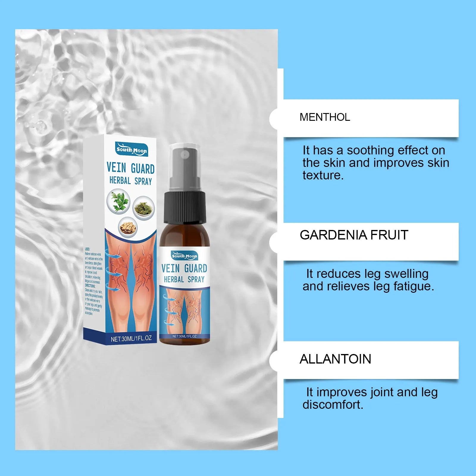 30ml bottle of Herbal Body Care Spray Gentle with spray nozzle