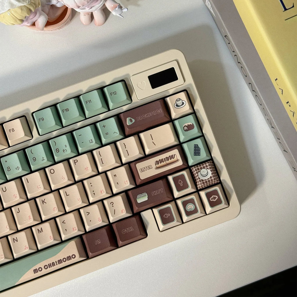 Craft Key Matcha Theme mechanical keyboard keycaps set with five-sided sublimation printing