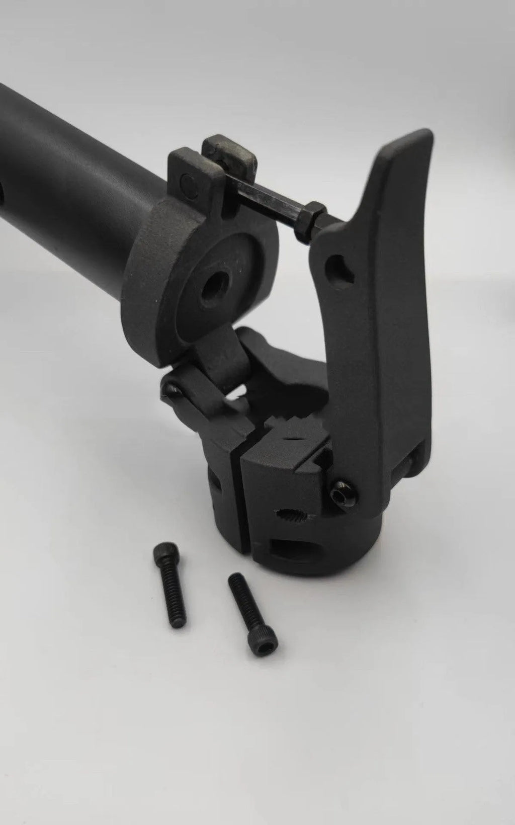 Black metal folding upright bar replacement part for Nanbo No. 9 electric scooter