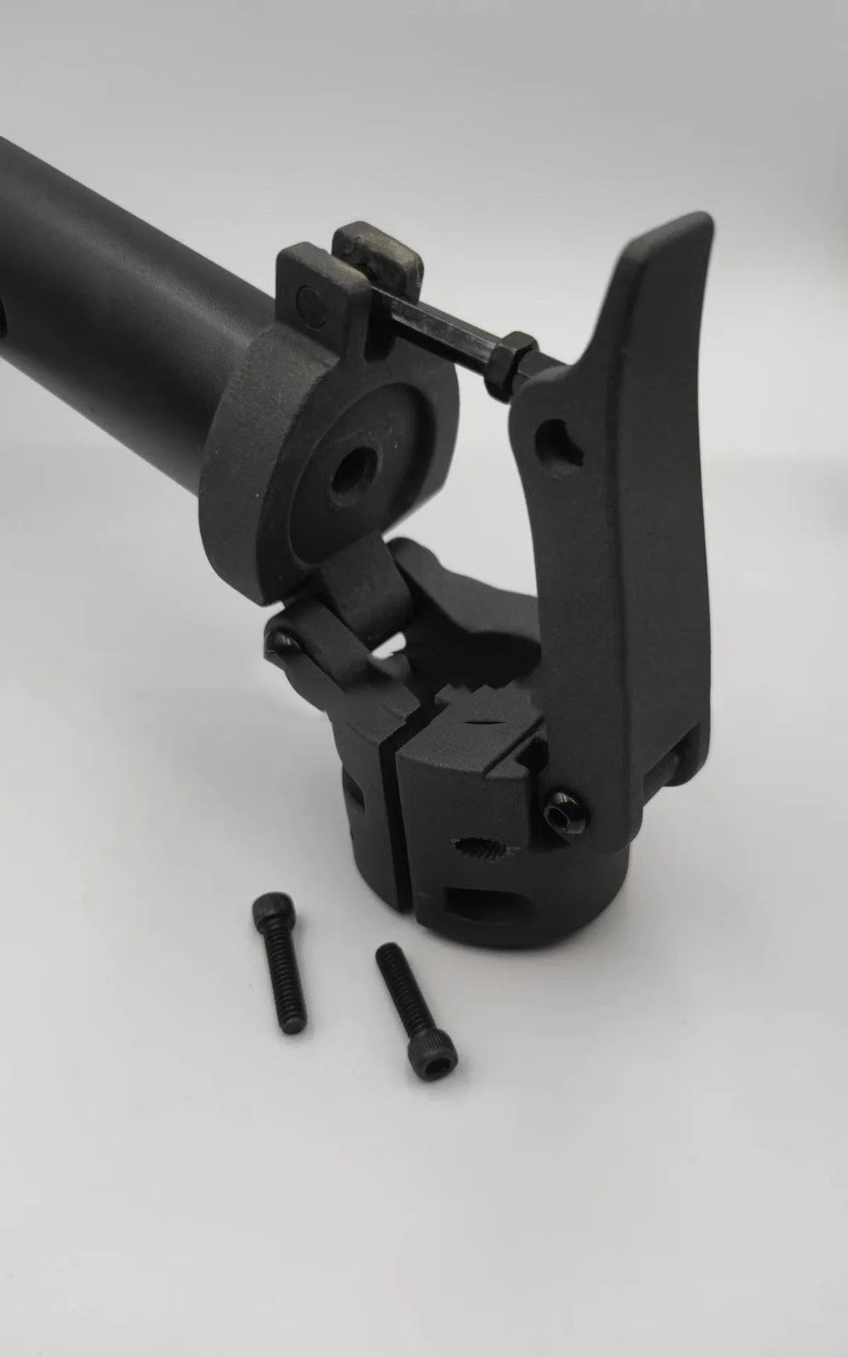 Black metal folding upright bar replacement part for Nanbo No. 9 electric scooter