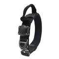 Tactical waterproof dog collar with positioning ring in army green colour