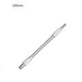 Silver metal flexible shaft attachment for cordless drills with 6.35mm shank diameter