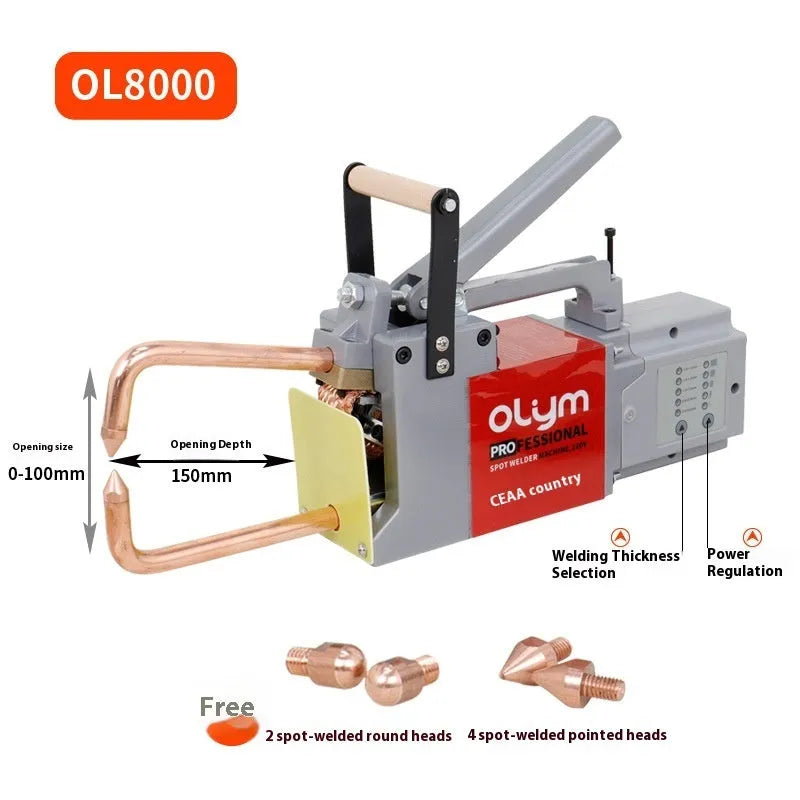 OL8000 double-sided spot welder butt welding machine with manual driver and welding heads